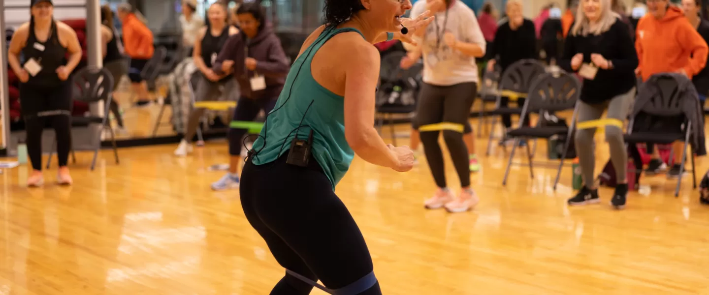 Fitness Instructor in a fitness class