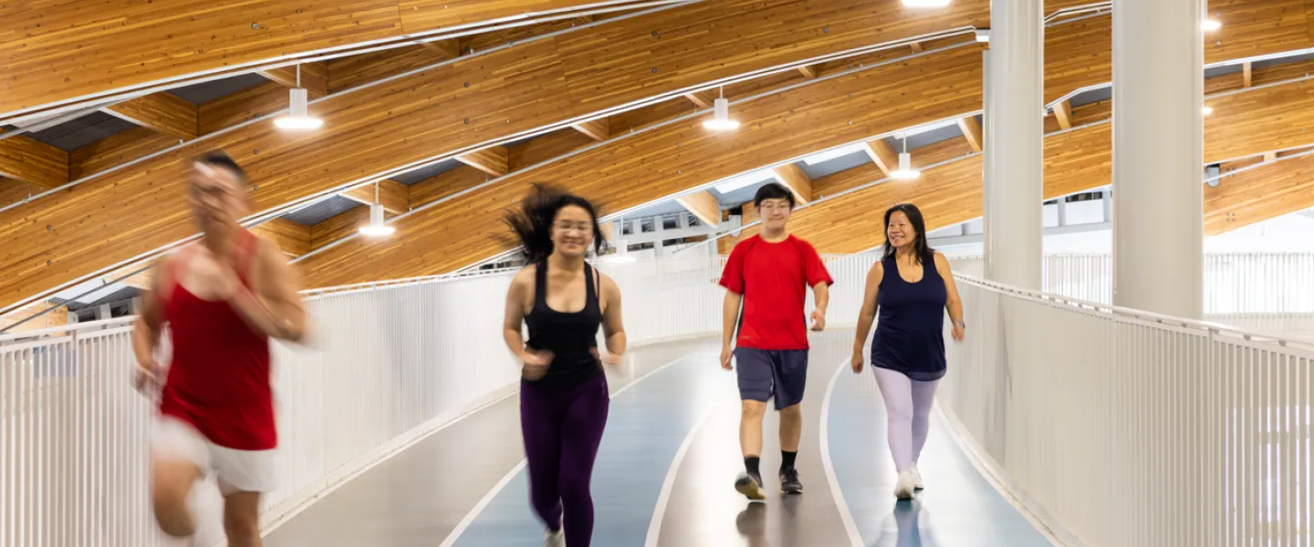Members on the running track