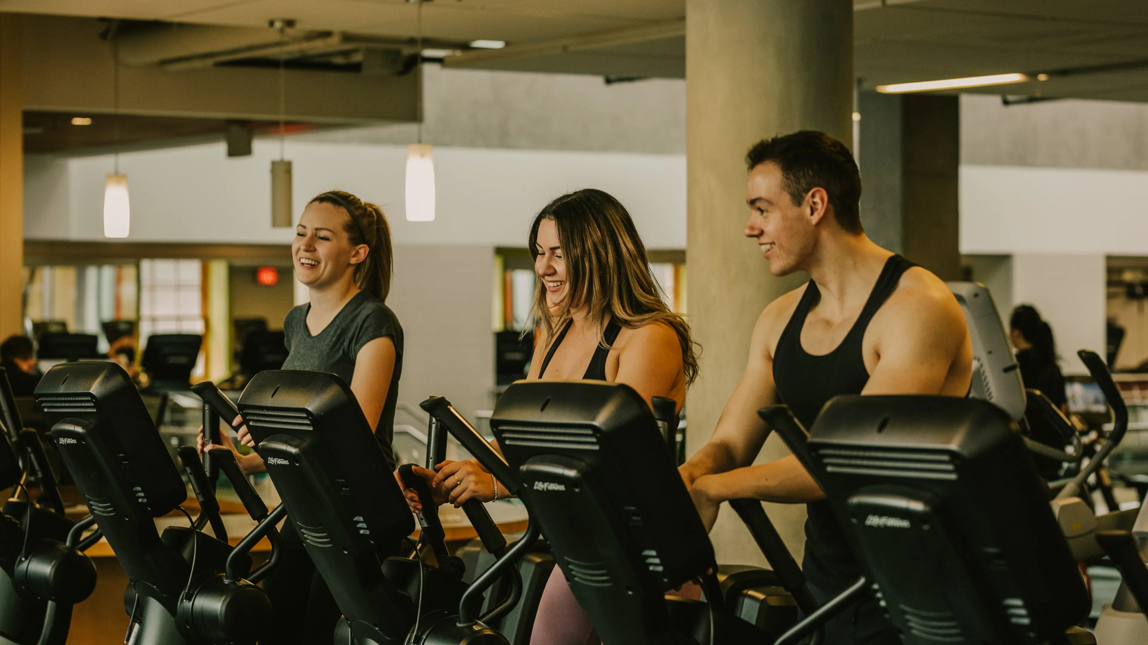 Health & Fitness - Members running on a treadmill