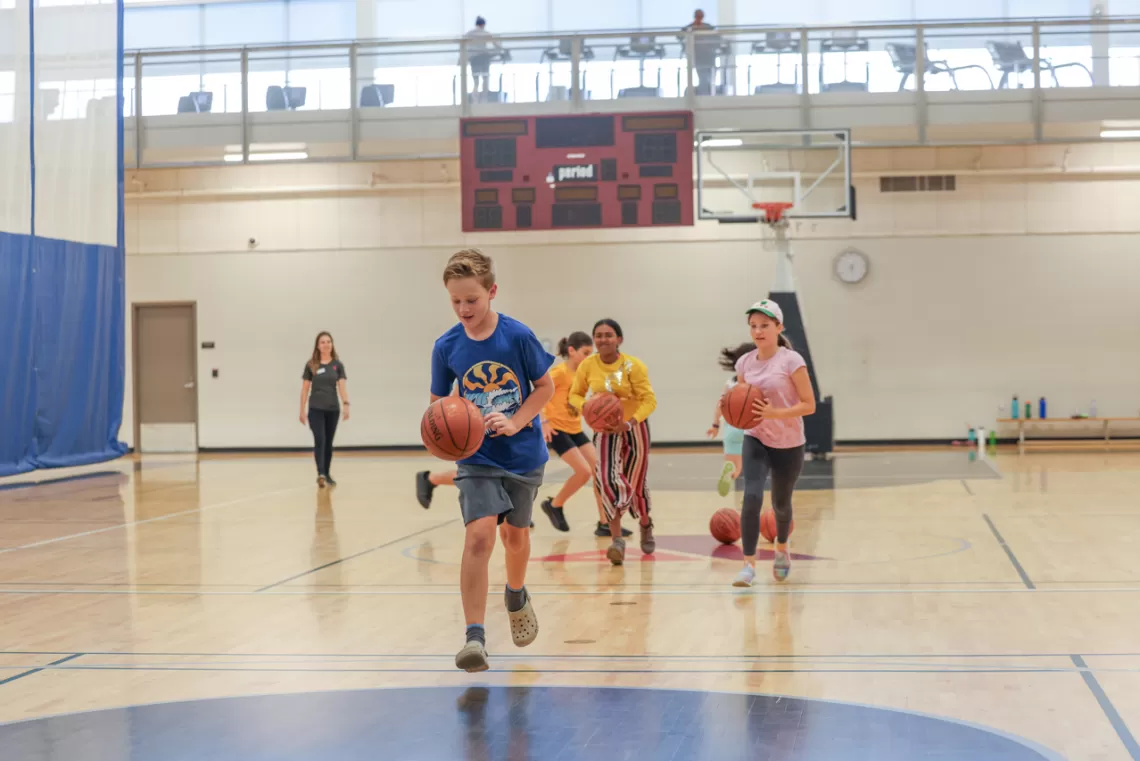 Kids in the YMCA Gym