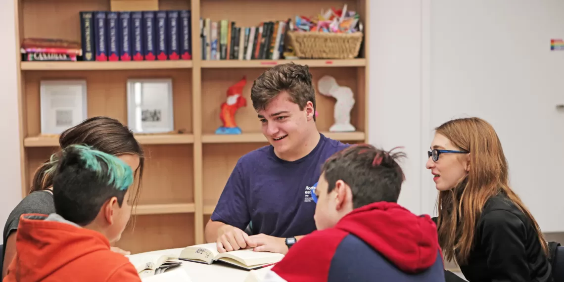 Back on Track by YMCA - Tutor and students in a classroom