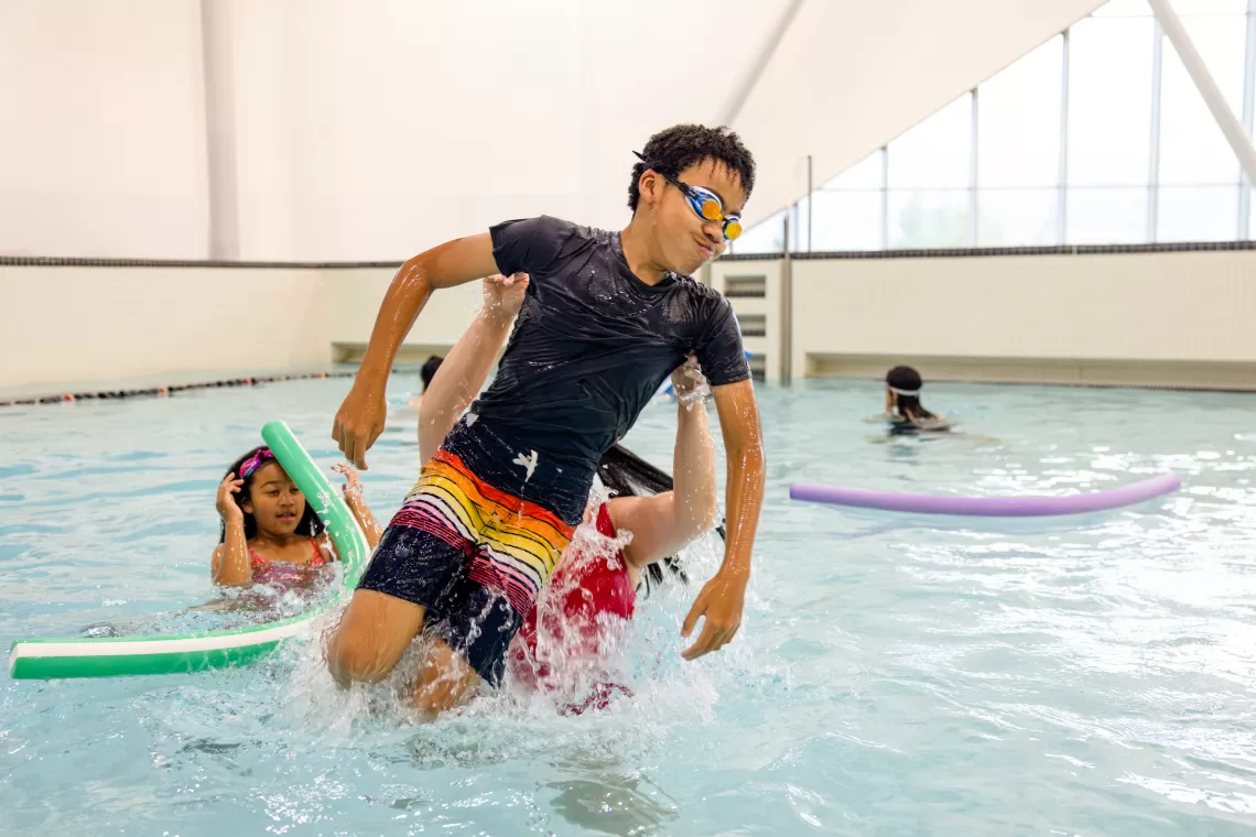 YMCA Family in the wavepool