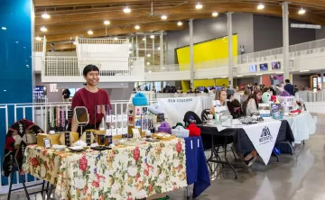 booths from an indoor market